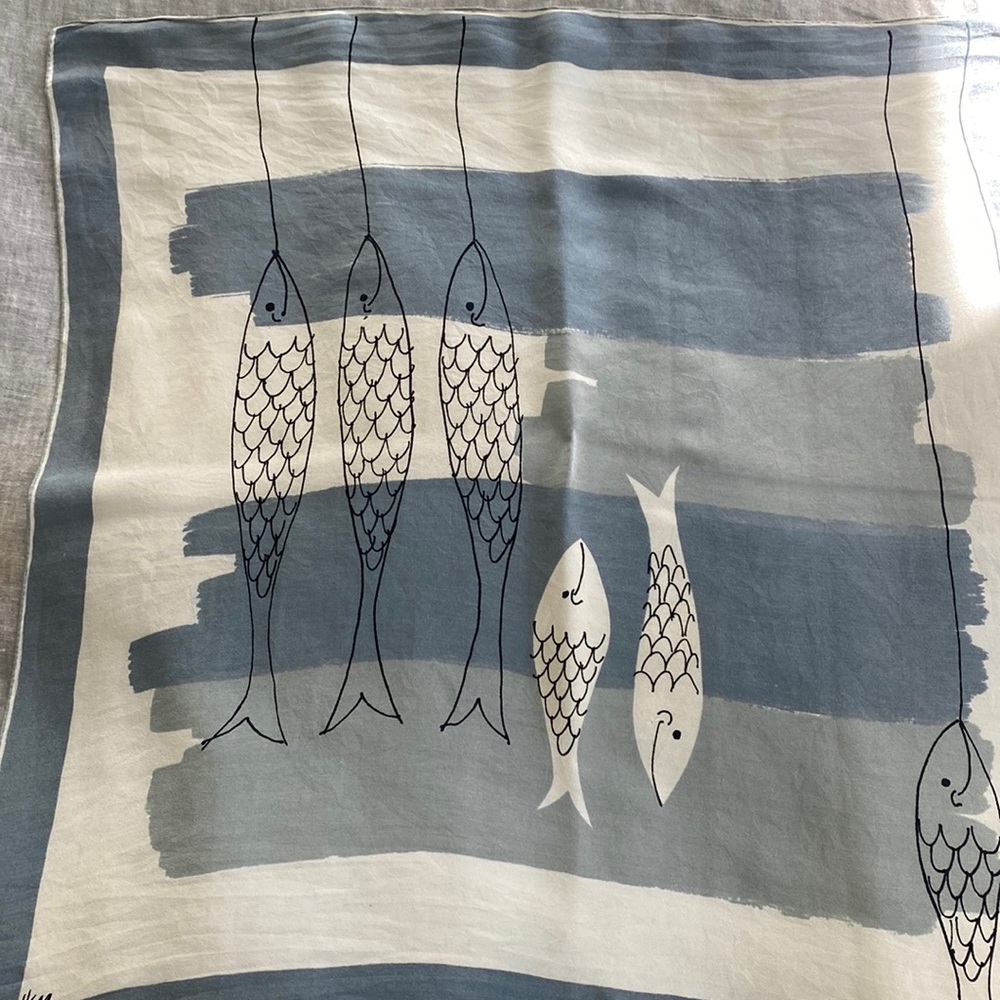 VTG 1960s-1970s Vera Fish Scarf COLLECTIBLE